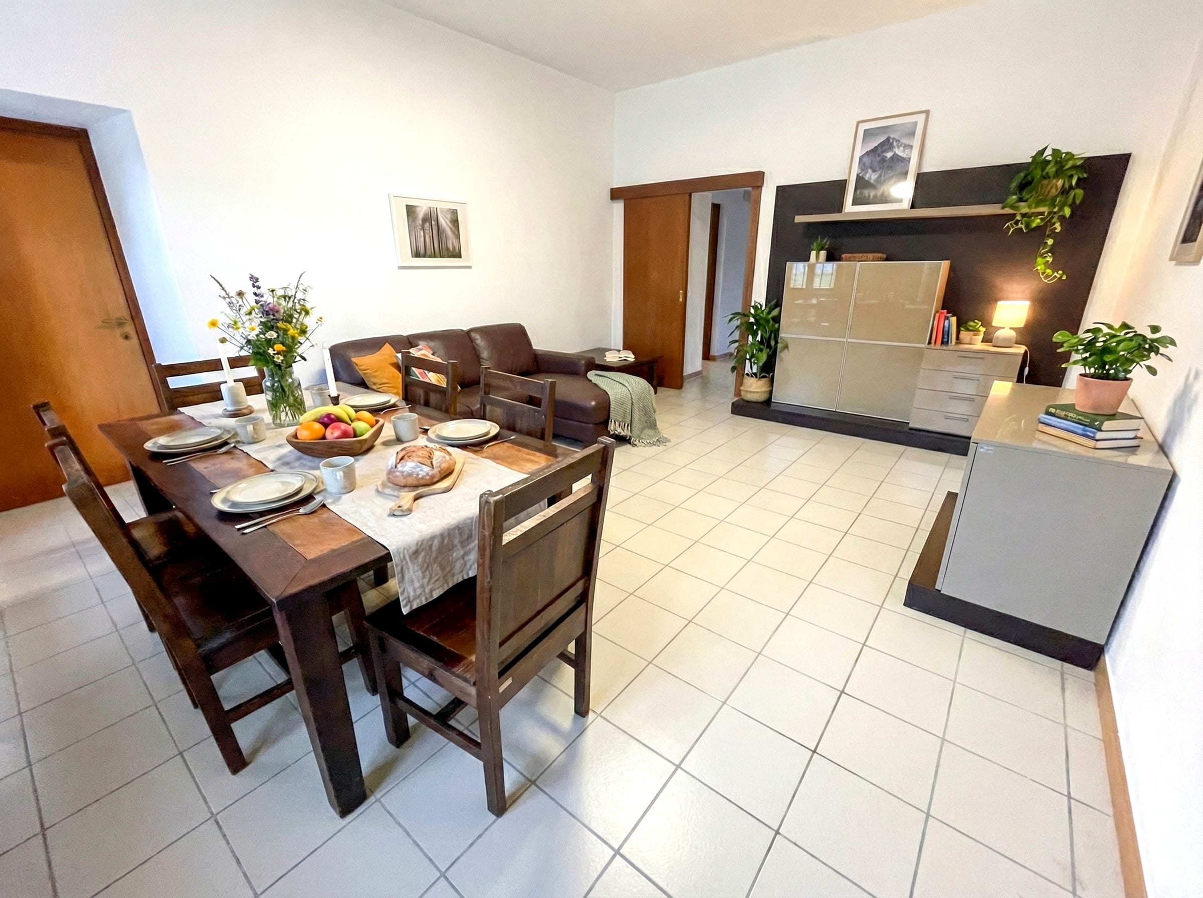 Spazioso salotto e zona living per il massimo comfort nell'appartamento Casa Clap