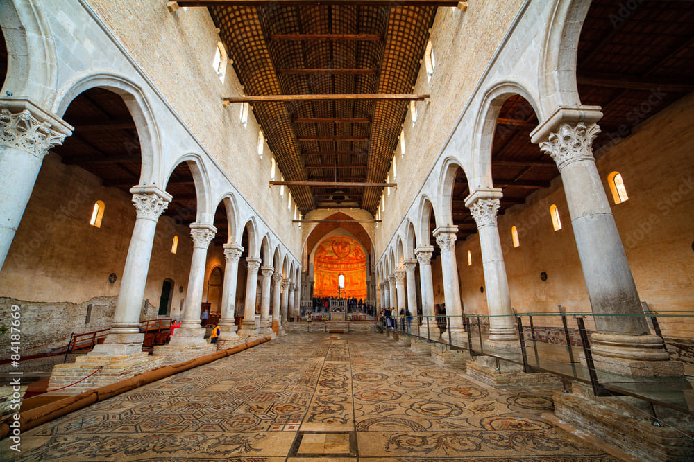 Mosaico pavimentale paleocristiano nella Basilica di Aquileia