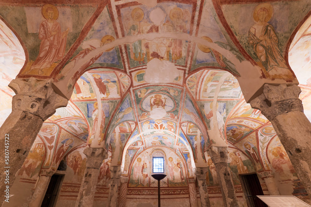 Volte affrescate nella Cripta degli Affreschi della Basilica di Aquileia